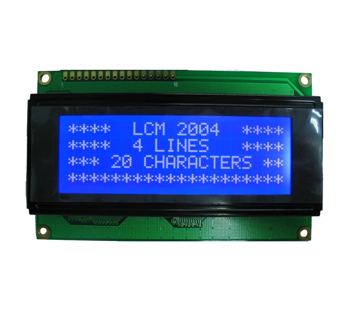 I2C 20x4 displej pro jednodeskové počítače - Modré podsvícení