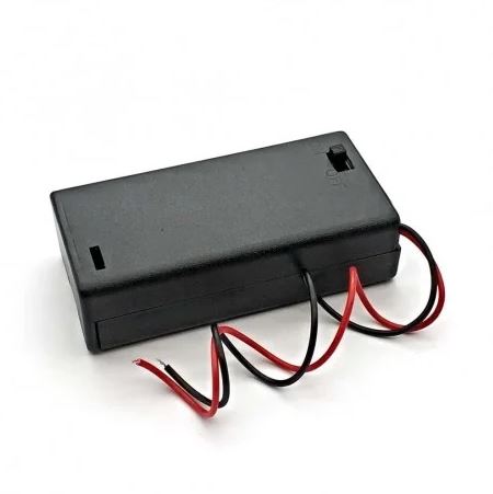 Bateriový box na dvě baterie s krytem a ON/OFF přepínačem - 1 kus