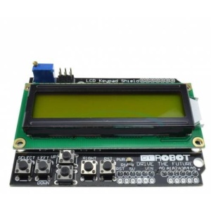 LCD shield pro Arduino UNO - Žluté podsvícení
