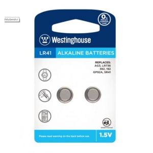 Westinghouse knoflíková alkalická baterie LR41 (AG3