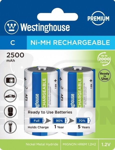 Westinghouse Premium akumulátor C 2500mAh - Malý