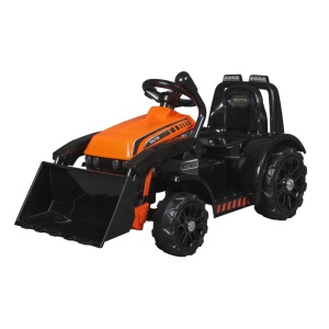  Dětský elektrický traktor s radlicí oranžový