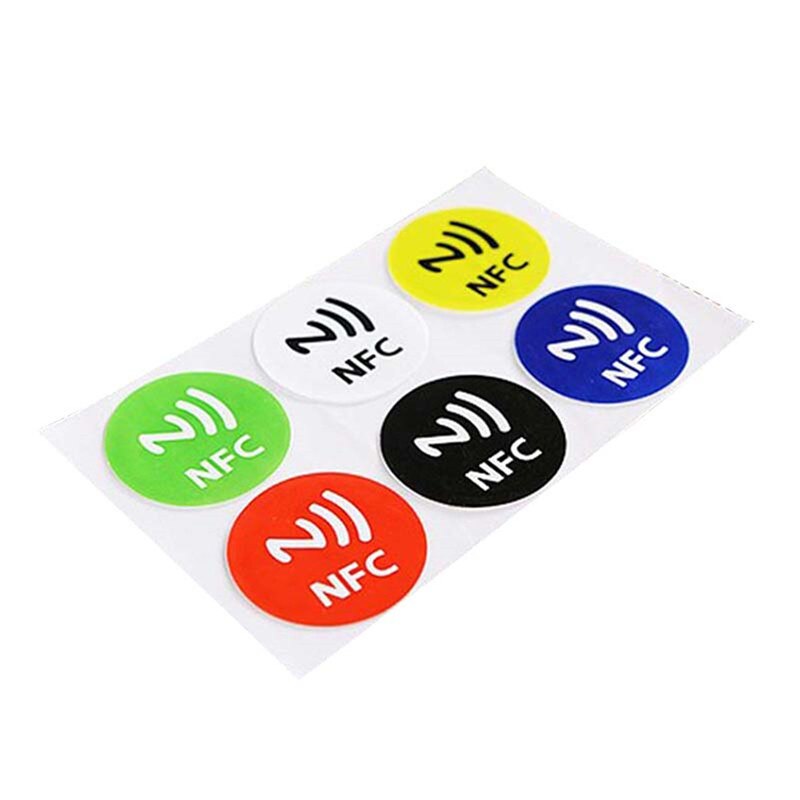 Sada 6 barevných NFC tagů