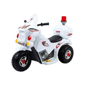  Dětská elektrická motorka Policie bílá