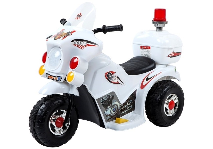  Dětská elektrická motorka Policie bílá