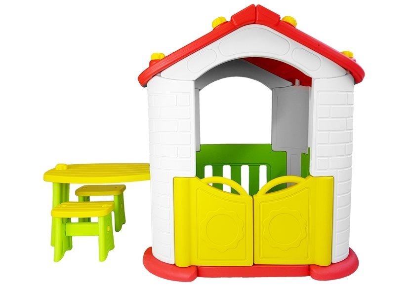  Dětský zahradní domeček se stolečkem a židlemi