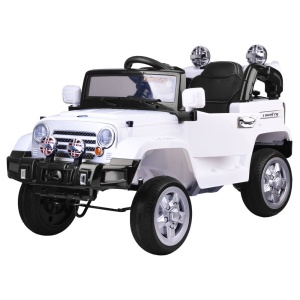  Elektrické autíčko Terénní Jeep EVA bílá
