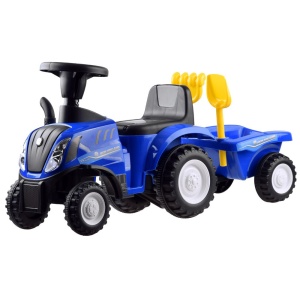  Dětské odrážedlo traktor s vlečkou modré