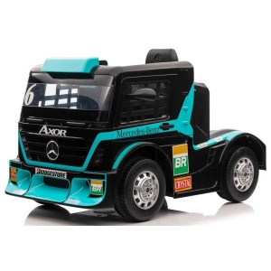  Dětský elektrický kamion Mercedes Axor LCD tyrkysový