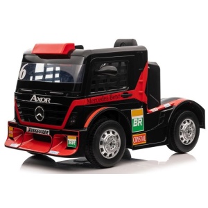 Dětský elektrický kamion Mercedes Axor LCD červený