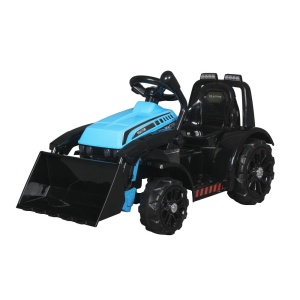 Dětský elektrický traktor s radlicí modrý