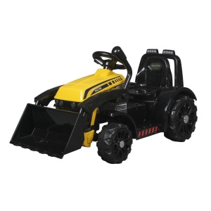  Dětský elektrický traktor s radlicí žlutý