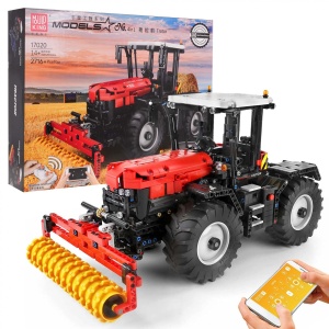  Stavebnice traktor na dálkové ovládání 2716 dílů červený