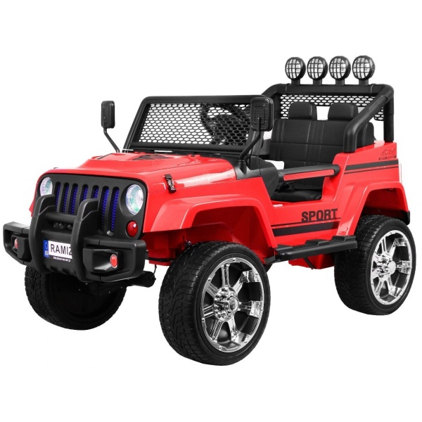  Elektrické autíčko Jeep Raptor 4x4 červené