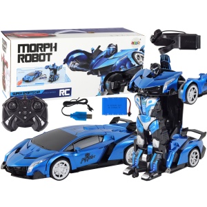  Auto Robot Transformers 2v1 na dálkové ovládání RC 1:10 modrá