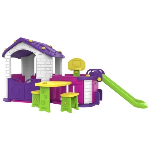  Dětský zahradní domeček 5v1 fialový