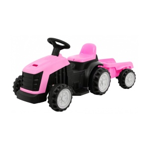  Dětský elektrický traktor s přívěsem růžový