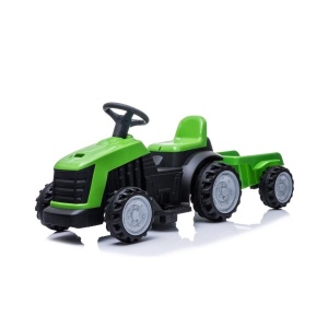  Dětský elektrický traktor s vlečkou zelený