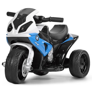  Mamido Dětská elektrická motorka BMW S1000RR tříkolka modrá