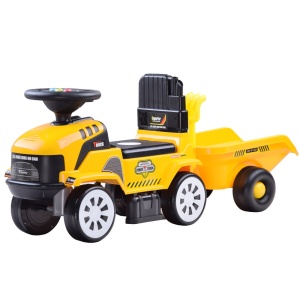  Dětské odrážedlo traktor Truck s přívěsem žluté