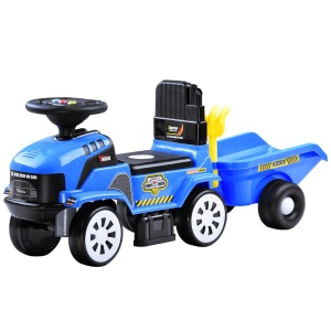  Dětské odrážedlo traktor Truck s přívěsem modré