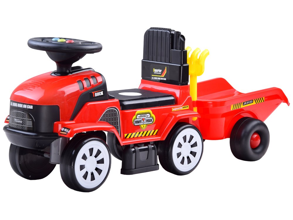  Dětské odrážedlo traktor Truck s přívěsem červené