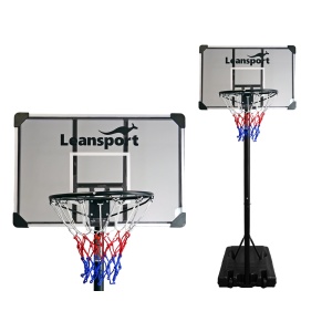  Basketbalový zahradní koš na kolečkách 260 cm černý