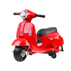  Dětská elektrická motorka skútr Vespa červená
