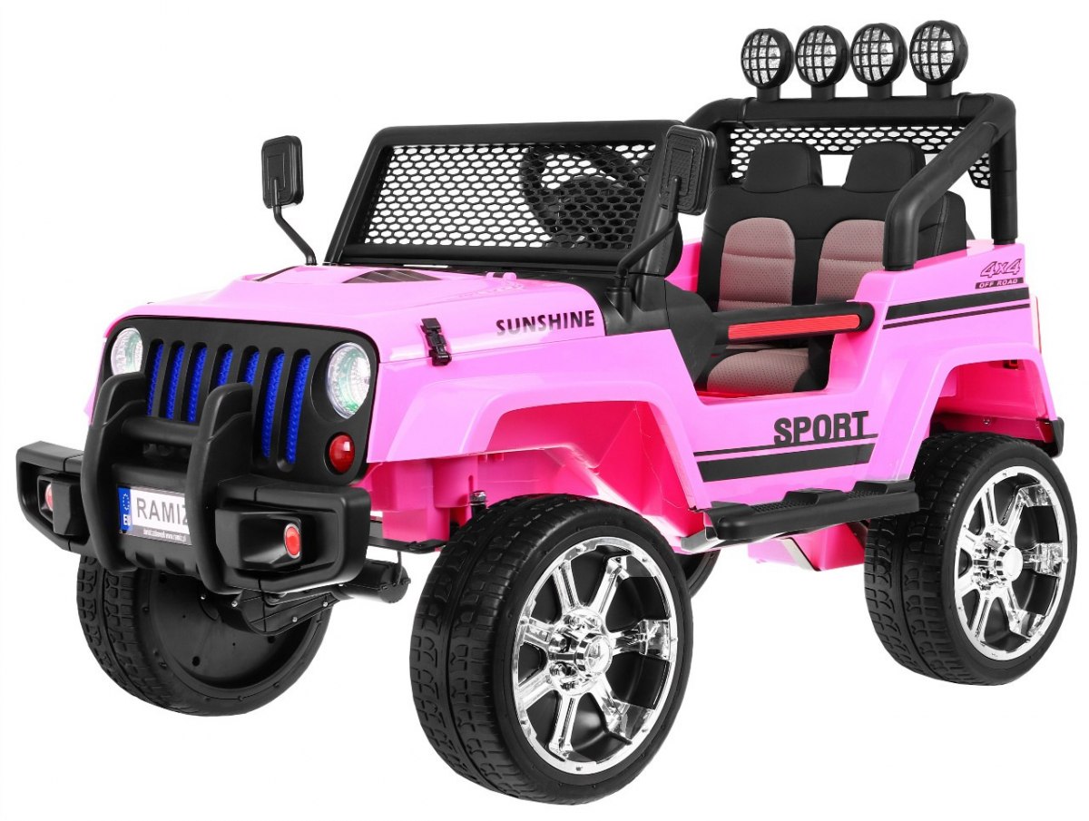  Elektrické autíčko Jeep Raptor 4x4 růžové