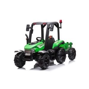  Mamido Dětský elektrický traktor s přívěsem 24V Blast 2x200W zelený