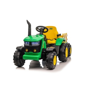  Mamido Dětský elektrický traktor s vlečkou 12V 7Ah zelený