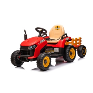  Dětský elektrický traktor BBH-030 s přívěsem červený