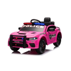 Elektrické autíčko Dodge Charger policejní růžové
