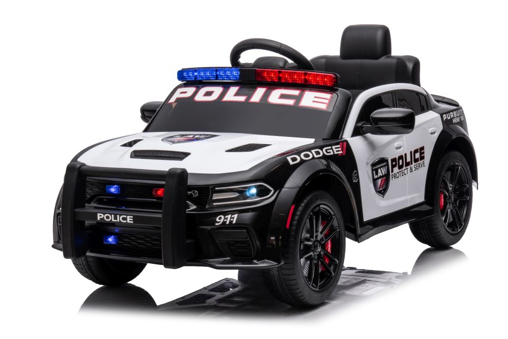 Elektrické autíčko Dodge Charger policejní bílé