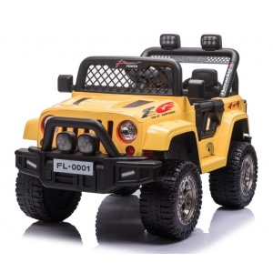  Dětské elektrické autíčko Jeep Power 4x45W žluté VYSTAVENÝ KUS-POUŽITO