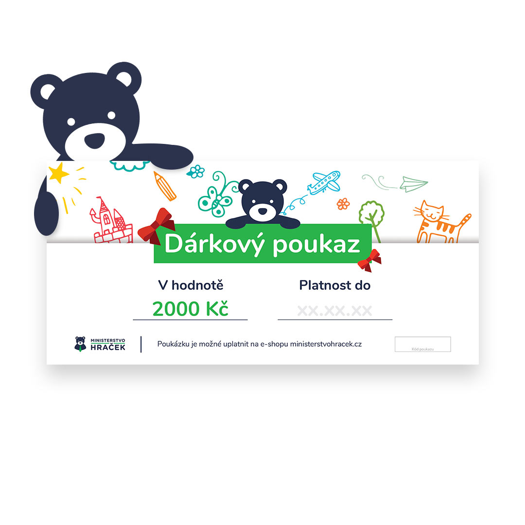 Ministerstvo Hraček Ministerstvo Hraček Dárkový poukaz 2000 Kč