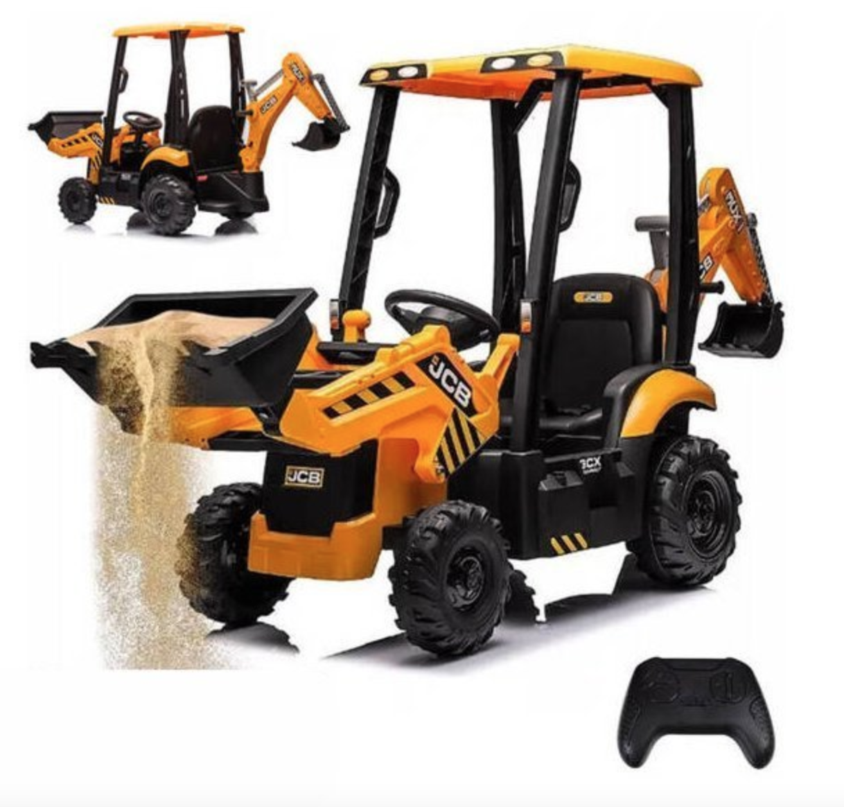  Dětský elektrický bagr nakladač JCB 4v1