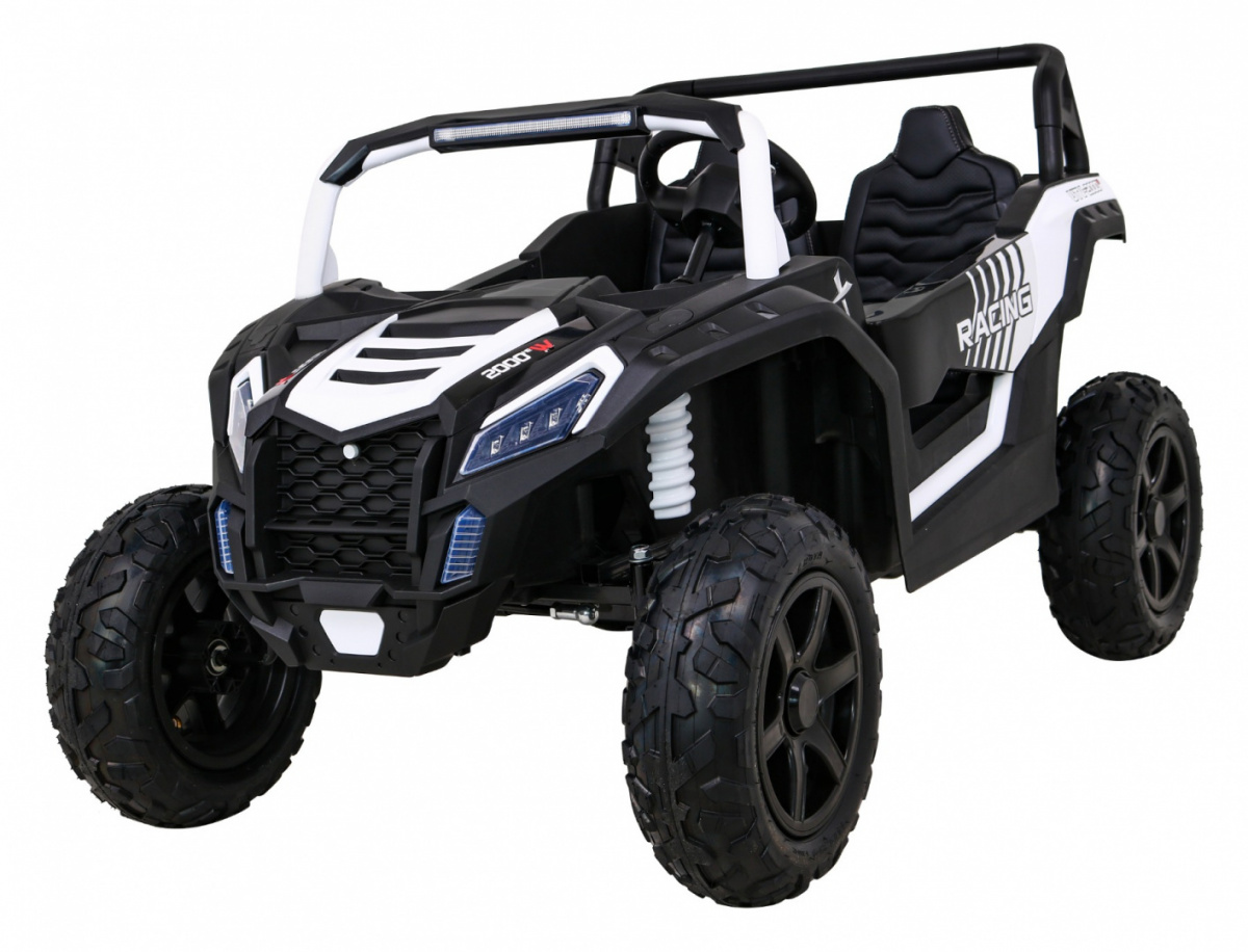  Dětské elektrické autíčko Buggy UTV Strong 24V nafukovací kola bílé