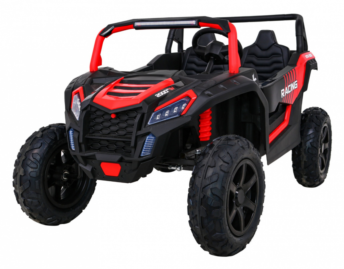  Dětské elektrické autíčko Buggy UTV Strong 24V nafukovací kola červené