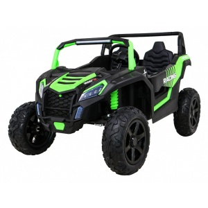  Dětské elektrické autíčko Buggy UTV Strong 24V nafukovací kola zelené