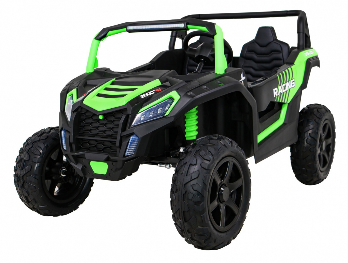  Dětské elektrické autíčko Buggy UTV Strong 24V nafukovací kola zelené