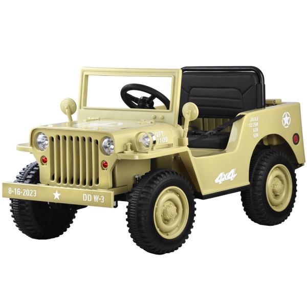  Dětský elektrický jeep Willys Star 4x4 béžový