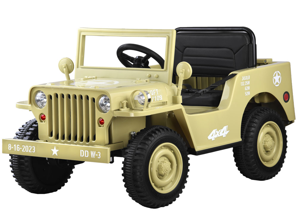  Dětský elektrický jeep Willys Star 4x4 béžový