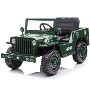  Dětský elektrický jeep Willys Star 4x4 tmavě zelený