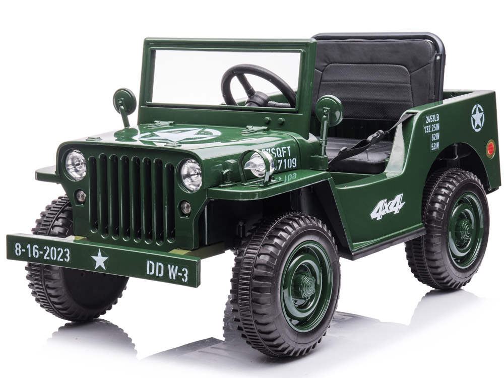  Dětský elektrický jeep Willys Star 4x4 tmavě zelený