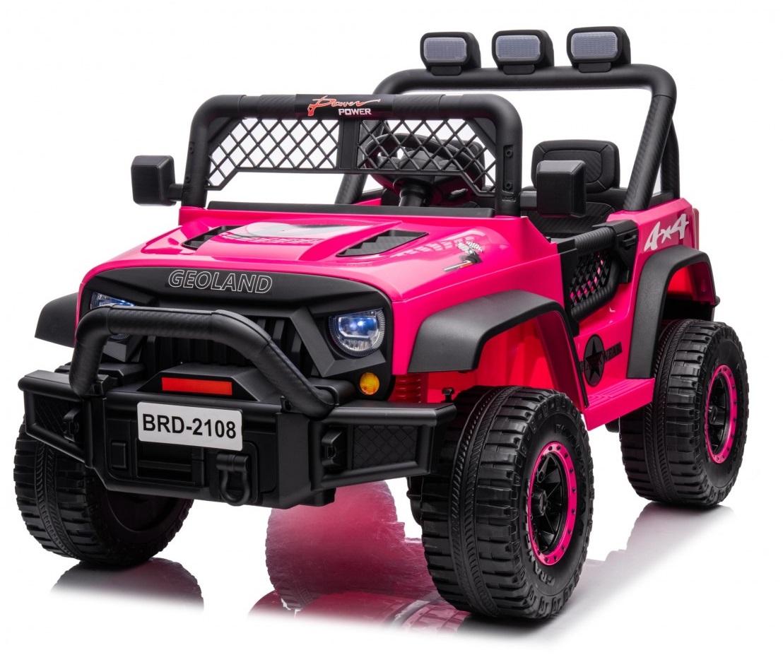  Elektrické autíčko jeep Geoland Power 2x200W růžové