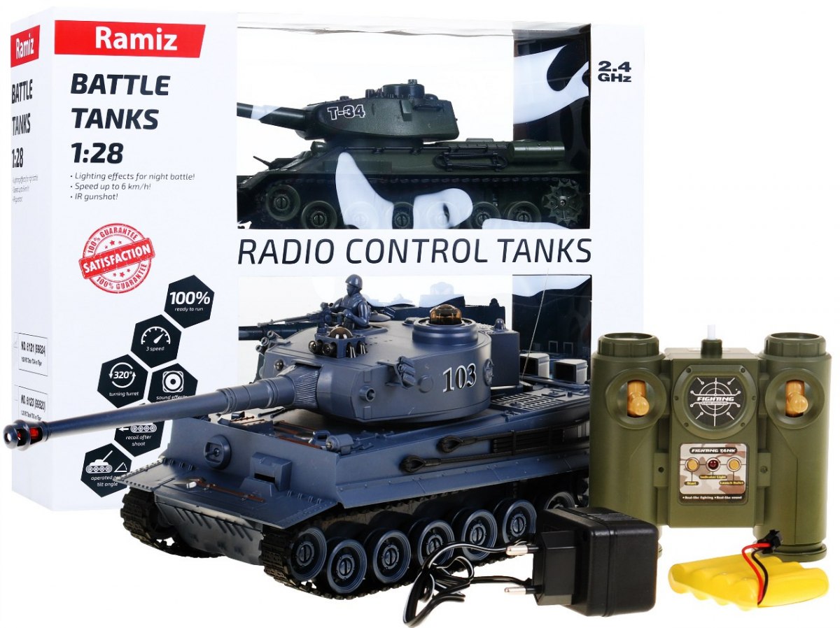  Tank na dálkové ovládání 2ks RC 1:28