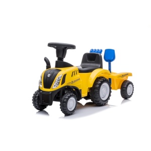  Odrážedlo traktor New Holland s přívěsem žlutý