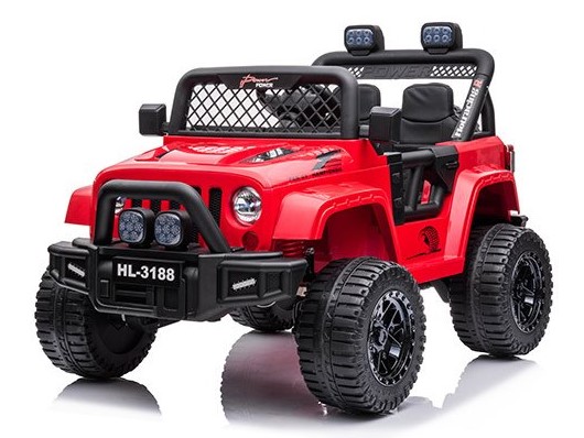  Mamido Dětské elektrické autíčko Jeep Power 4x45W červené