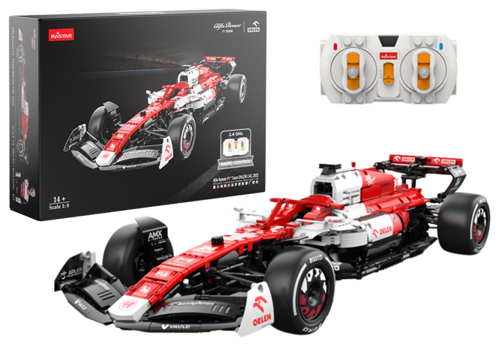 RASTAR Auto na dálkové ovládání RC Alfa Romeo Bolid F1 1:8 Rastar červené